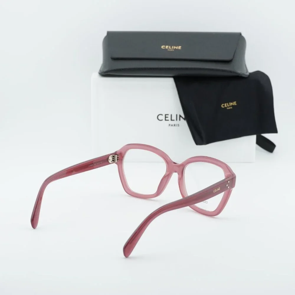 Celine CL50100I 081 Geometric Eyeglasses - Milky Violet 54mm - Picture 3 of 7